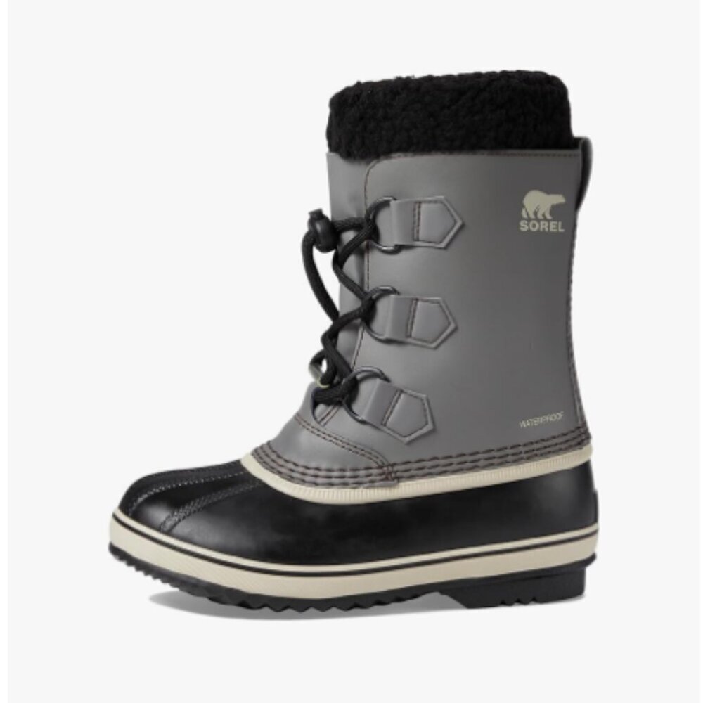 Sorel Kids Yoot Pac TP WP in Quarry/Black Size 1 Waterproof Outdoor Adventure